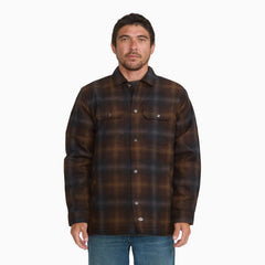 Insulated Plaid Shirt Jacket