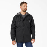 Water Repellent Duck Hooded Shirt Jacket